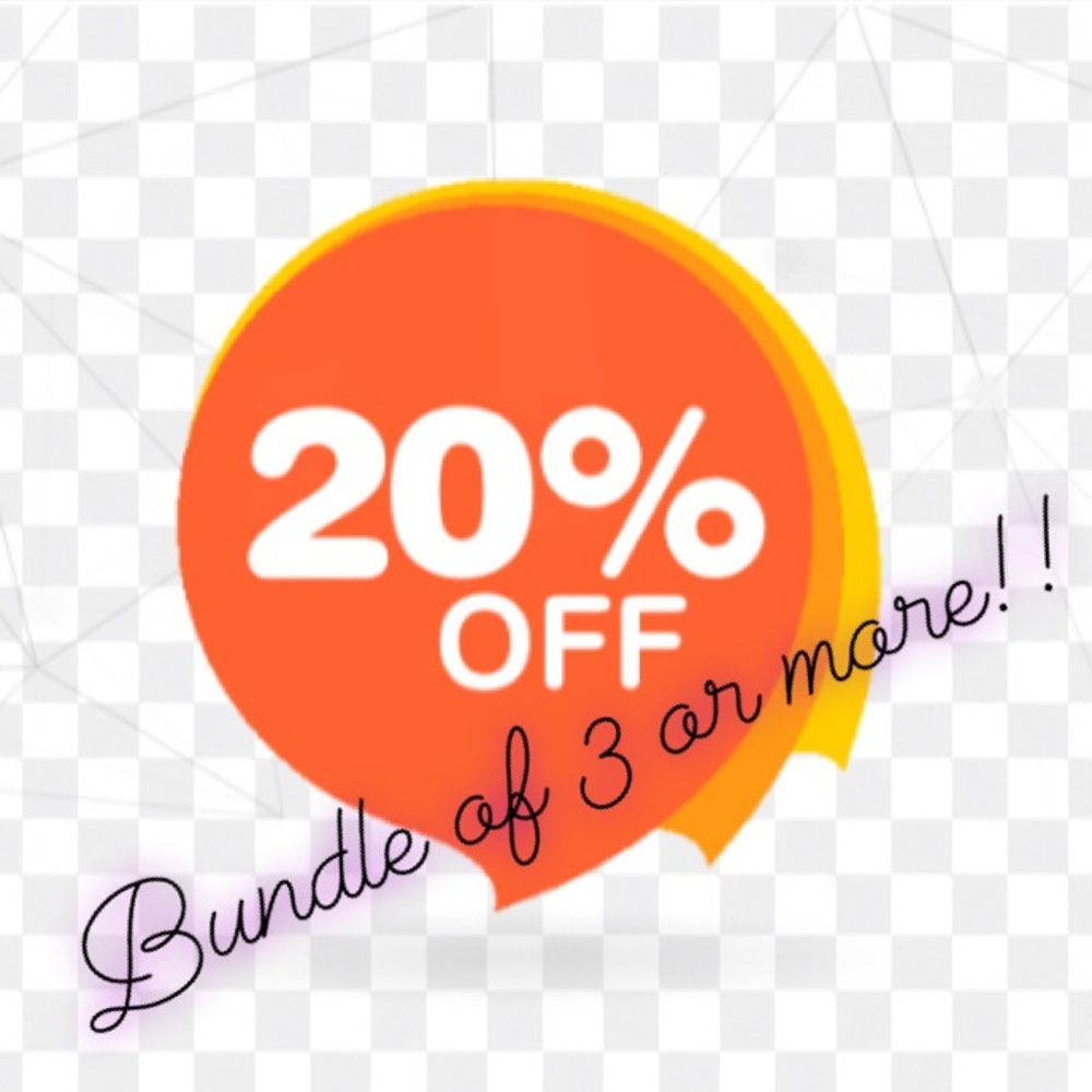 Offering 20% discount to 3 items or more!